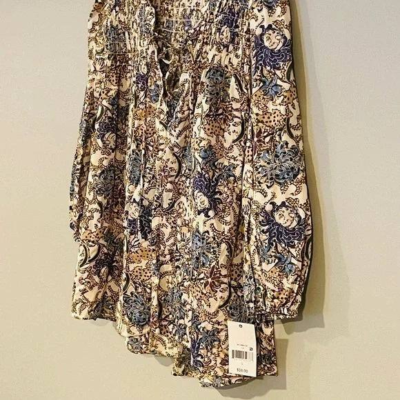 NWT size L women’s Opehelia Roe dress shirt with elastic sleeves multi color - Picture 6 of 9